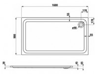 Laufen SOLUTIONS sprchová vanička akrylátová 1600x900 mm, obdélník, bílá   H2145080000001